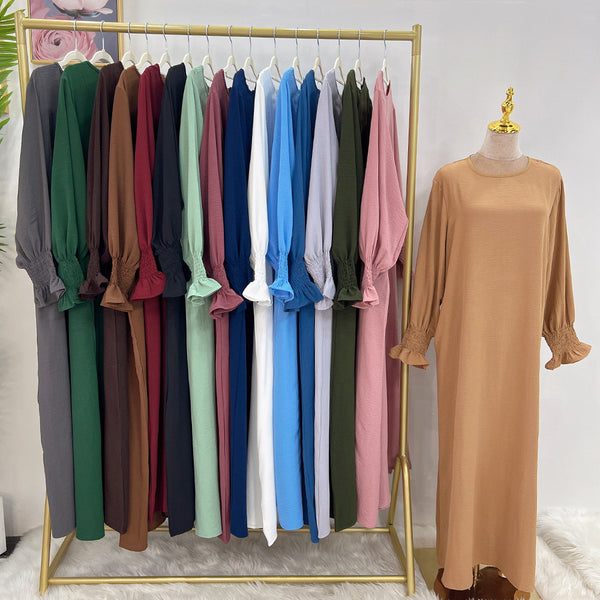 Robes turques durables et attrayantes de couleur unie pour femmes