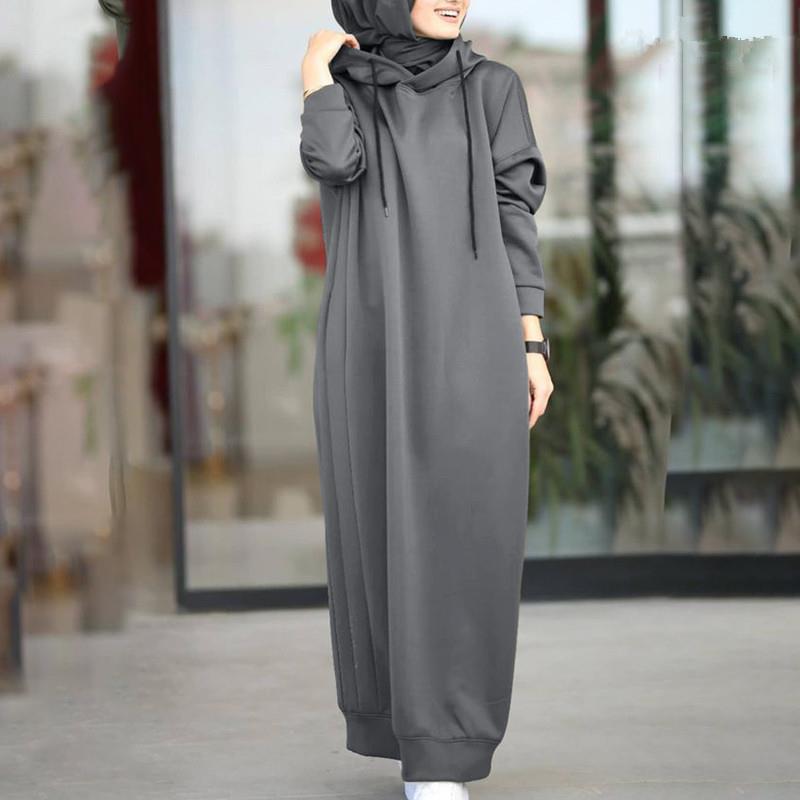 Women's Muslim Autumn Solid Color Plush Cloth Sweaters