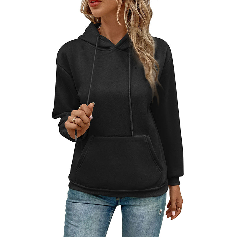 Women's Pocket Hoodie Casual Hooded Pullover Sweatshirt Sweaters