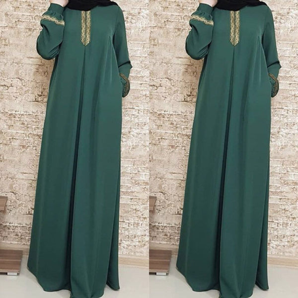 Robe longue ample à imprimé ethnique pour femmes