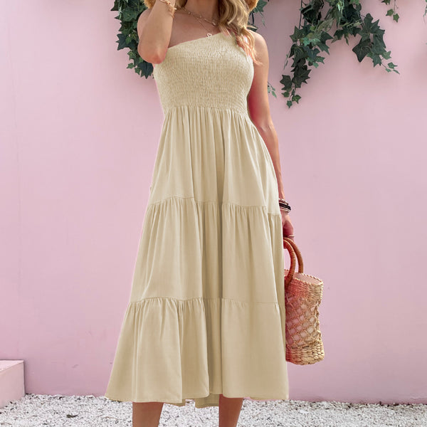 Women's Summer One-shoulder Party Bohemian Dress Dresses