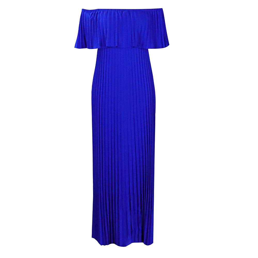 Women's Summer Sexy Off-shoulder Tube Pleated Party Dresses