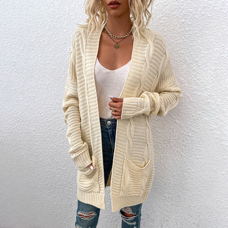 Trendy Versatile Women's New Twist Mid-length Sweaters