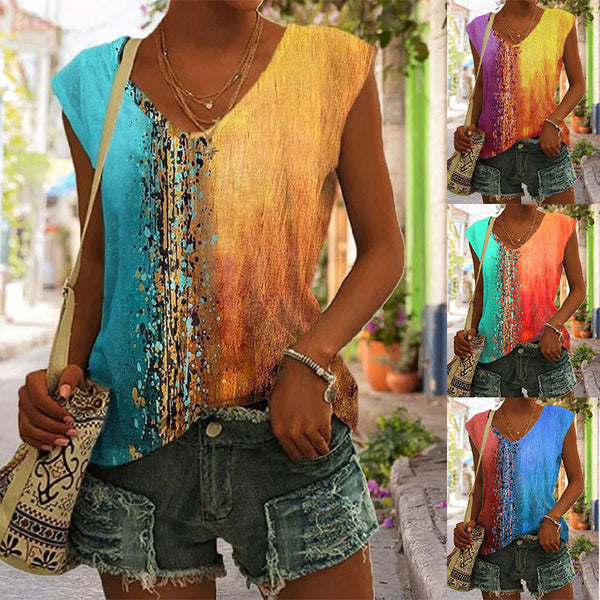 Women's Trendy Cool Fashion Summer Gradient Blouses