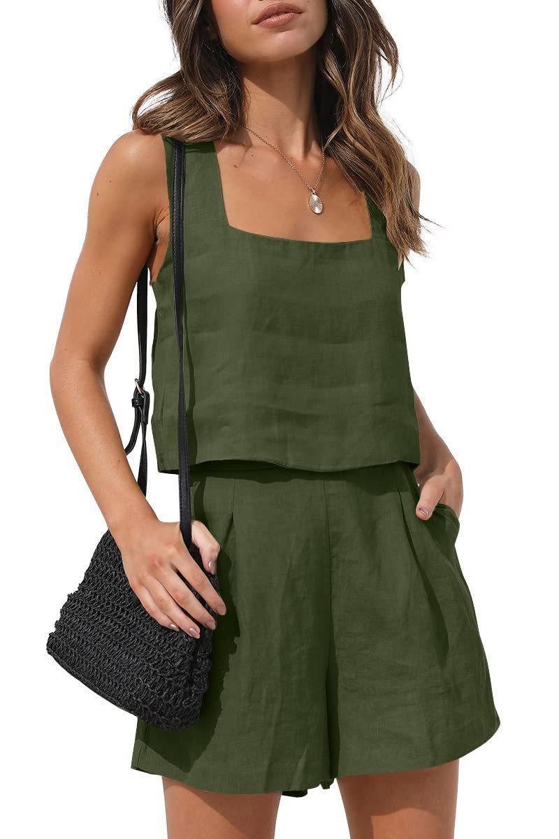 Women's Comfortable Glamorous Casual Linen Sleeveless Vests