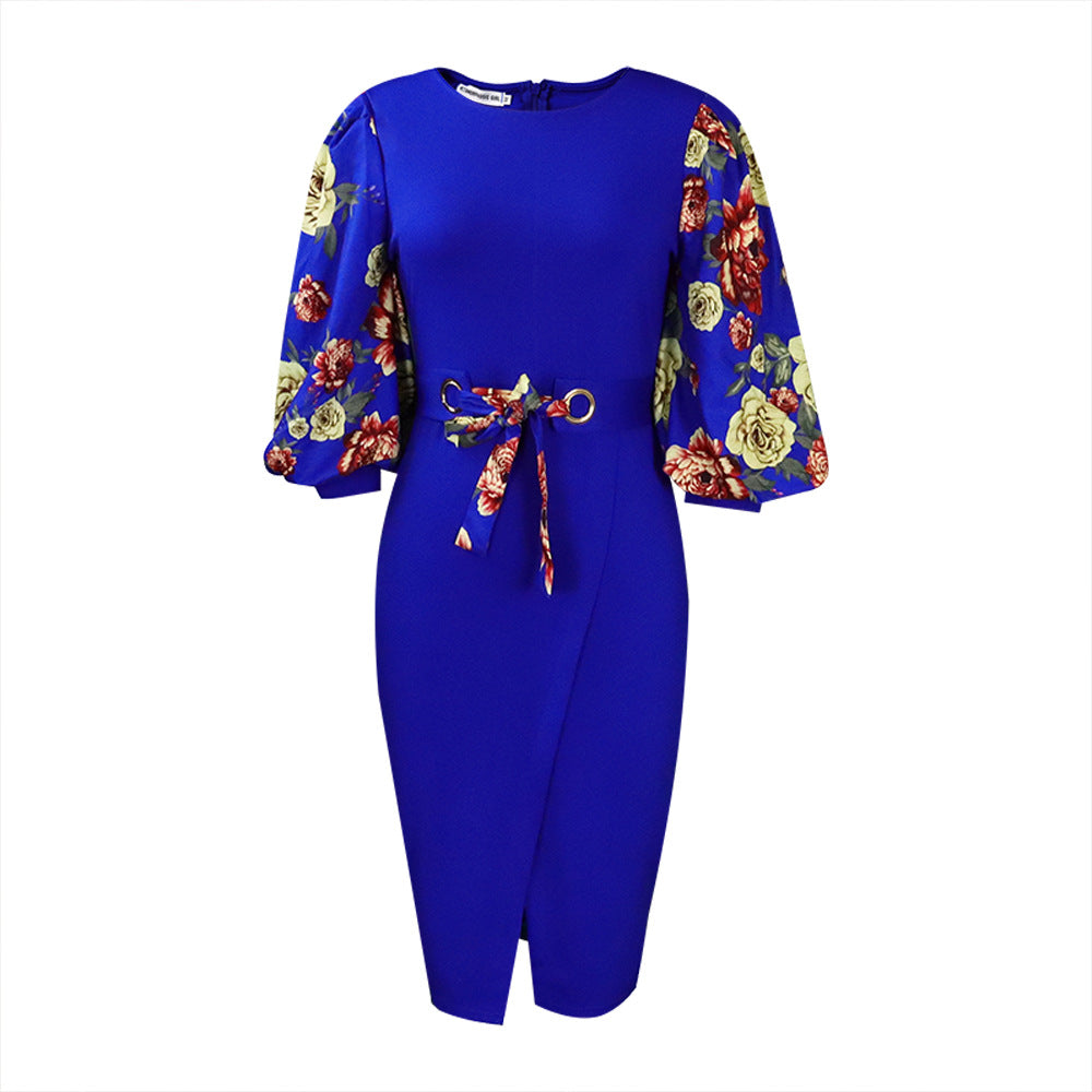 Women's Summer Temperament Commuter Printed Dress Dresses