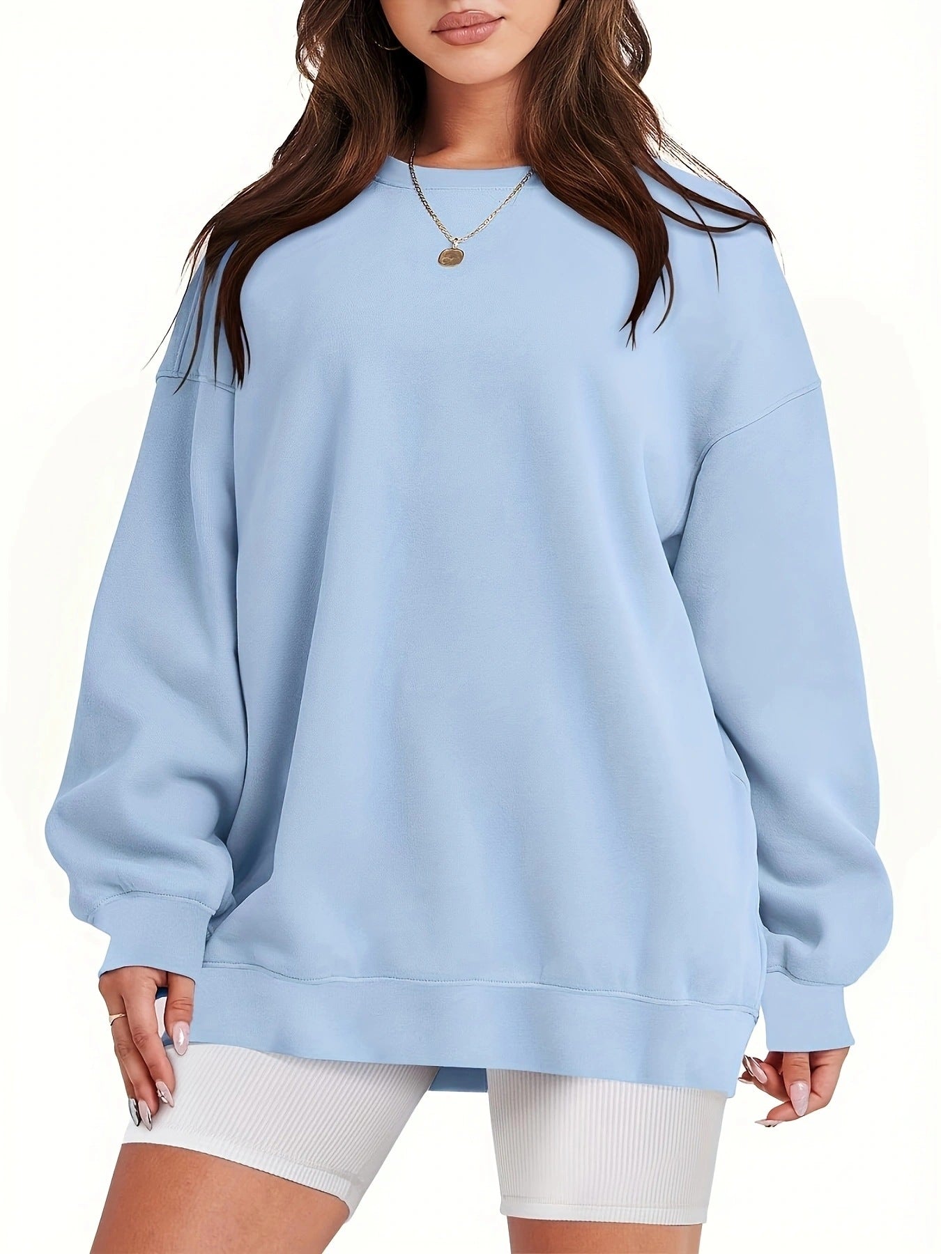 Women's Oversized Loose Long-sleeved Round Neck Pullover Sweaters