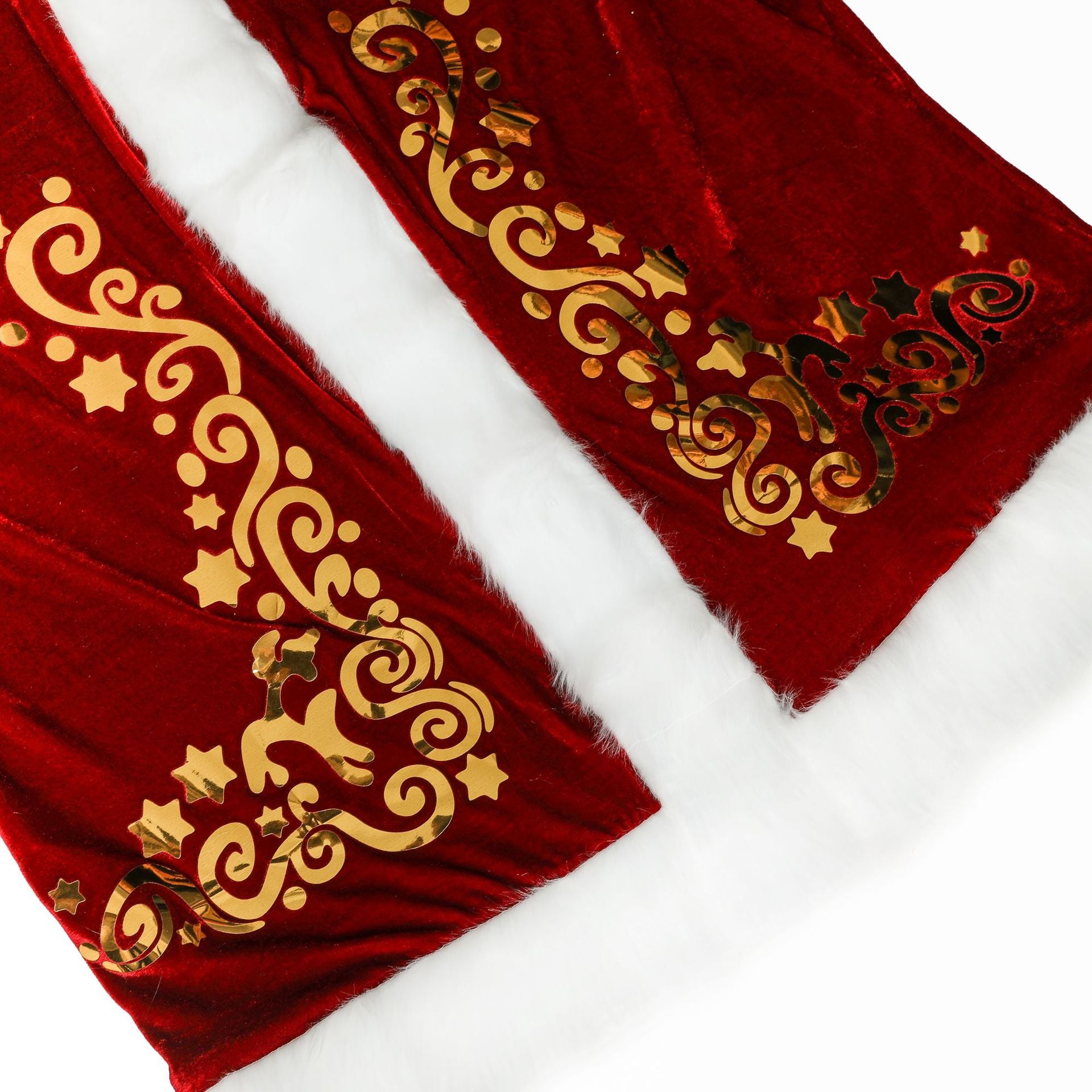 Men's Thickened Santa Claus Clothes Printed Christmas Costumes