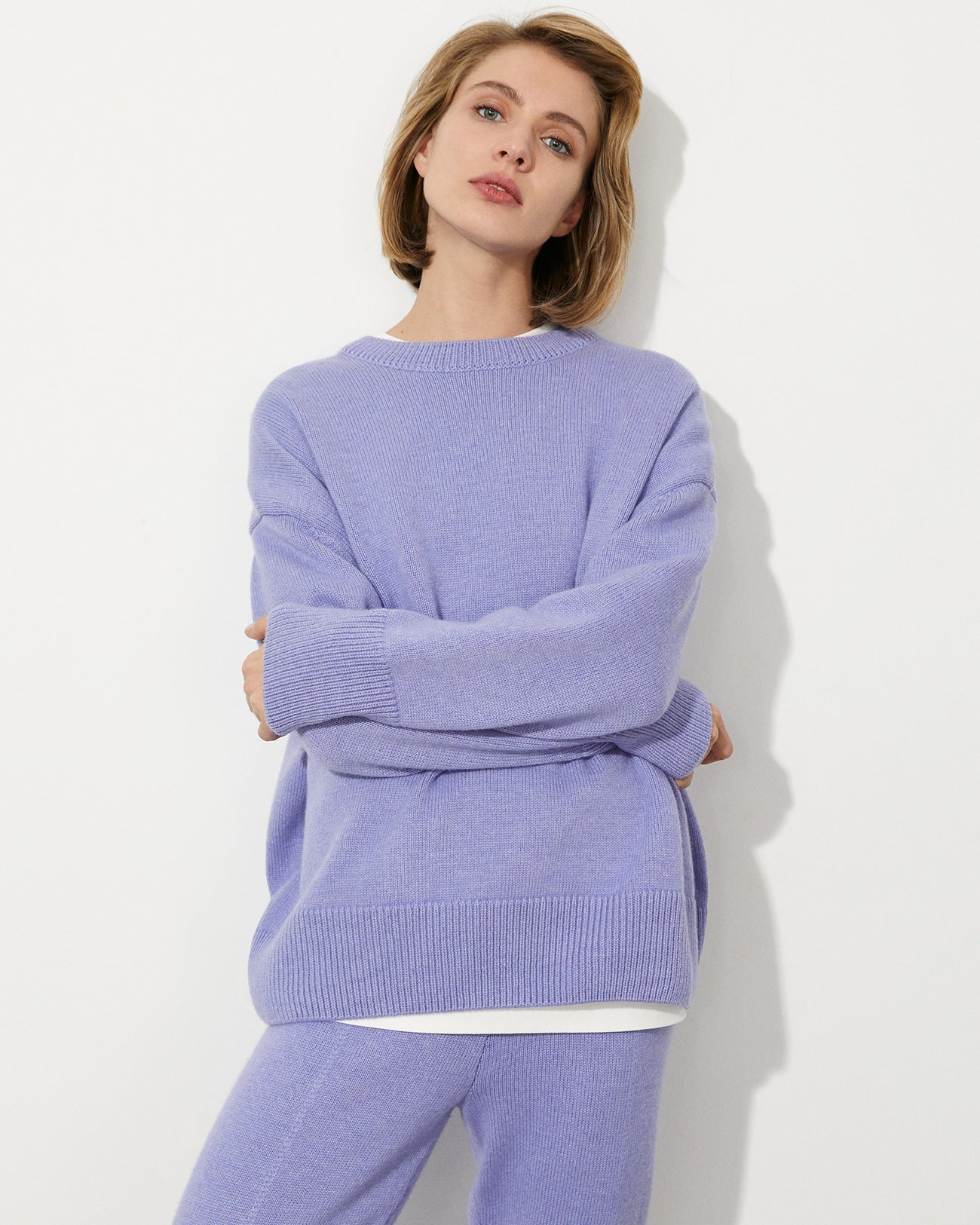 Damen-Pullover mit russischem Rundhalsausschnitt, locker für Pullover