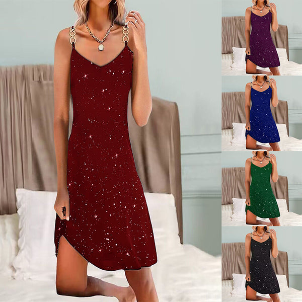 Robes de robe sexy uniques et polyvalentes avec strass pour femmes