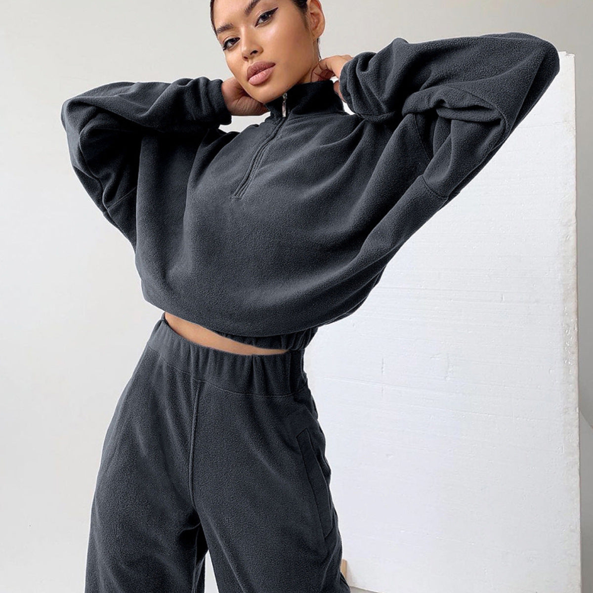 Damen-Freizeit-Sweatshirt mit Kapuze, zweiteiliges Set, Anzüge