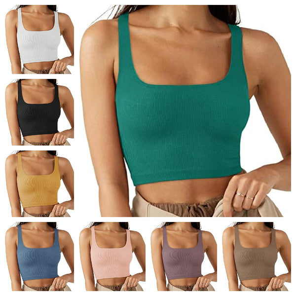 Women's Spring Solid Color Trendy Sexy Threaded Tops