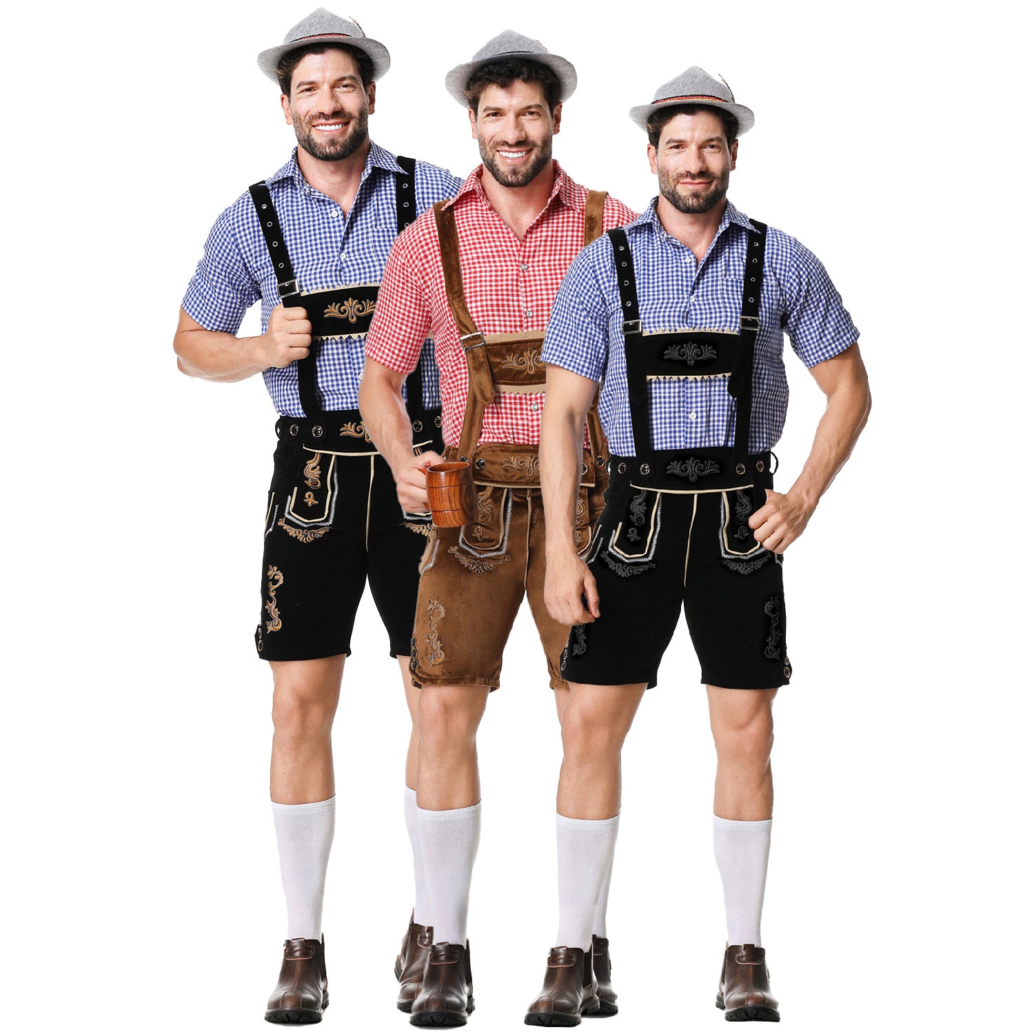 Men's Embroidered Beer Overalls German Party Packaging Costumes