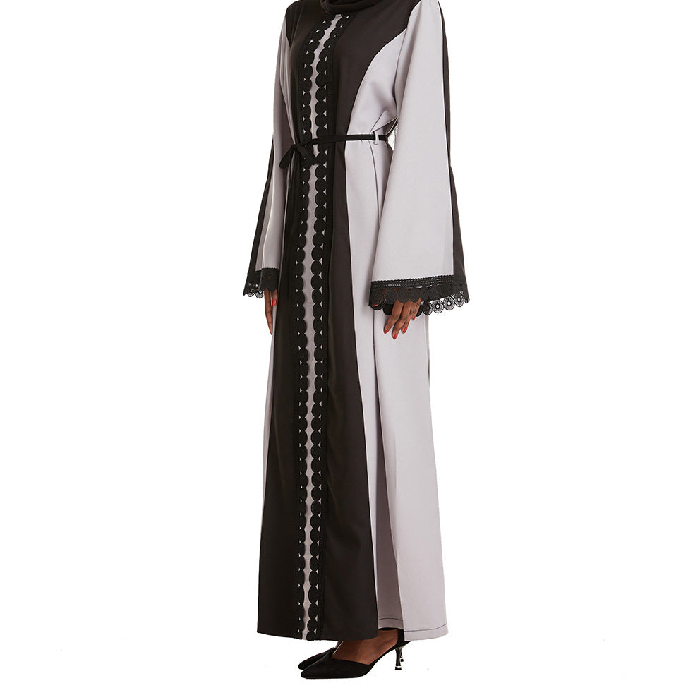 Women's Long Sleeve Round Neck Robe Dresses