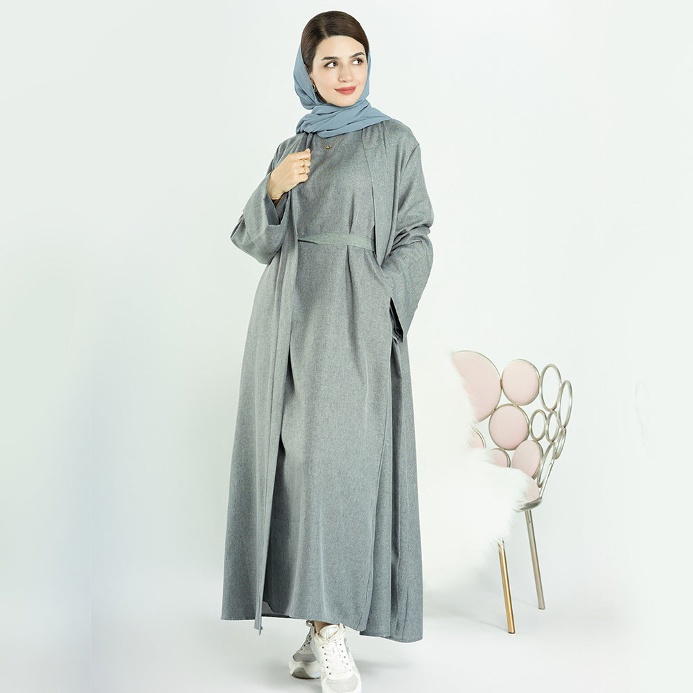 Robes de robe de couleur unie turques pour femmes