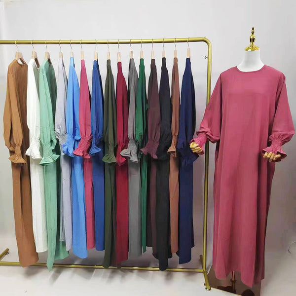 Robes turques amples de couleur unie pour femmes