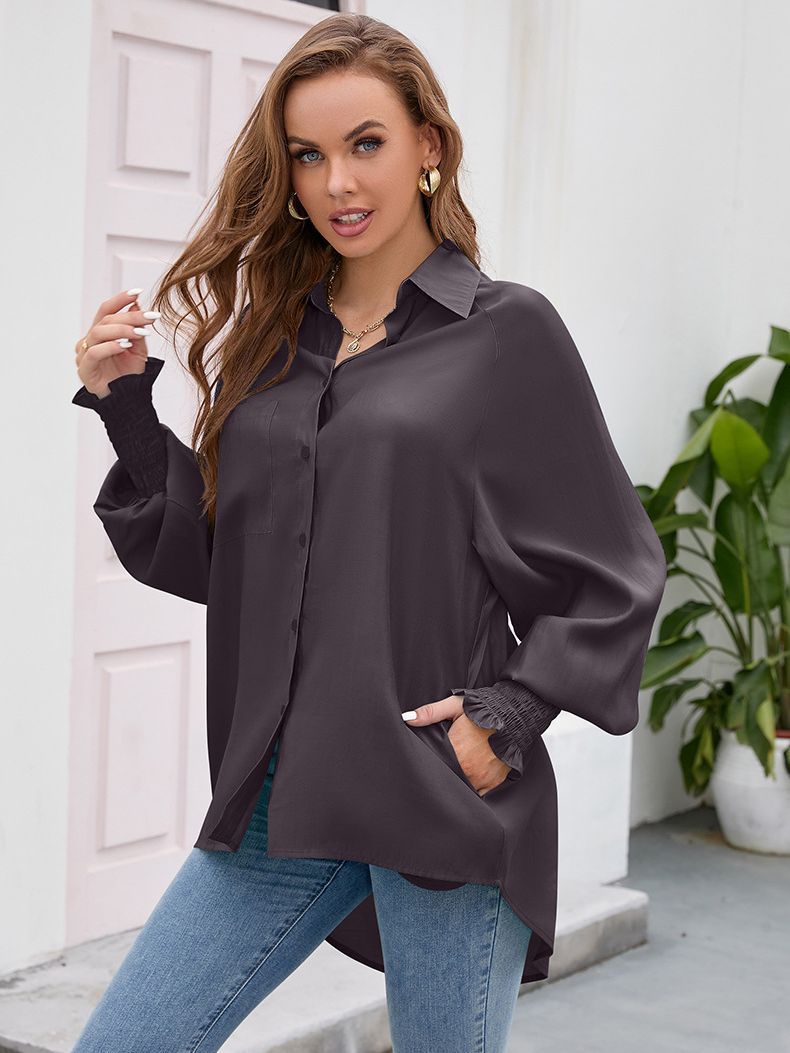 Women's Raglan Sleeve Soft Solid Color Loose Tops