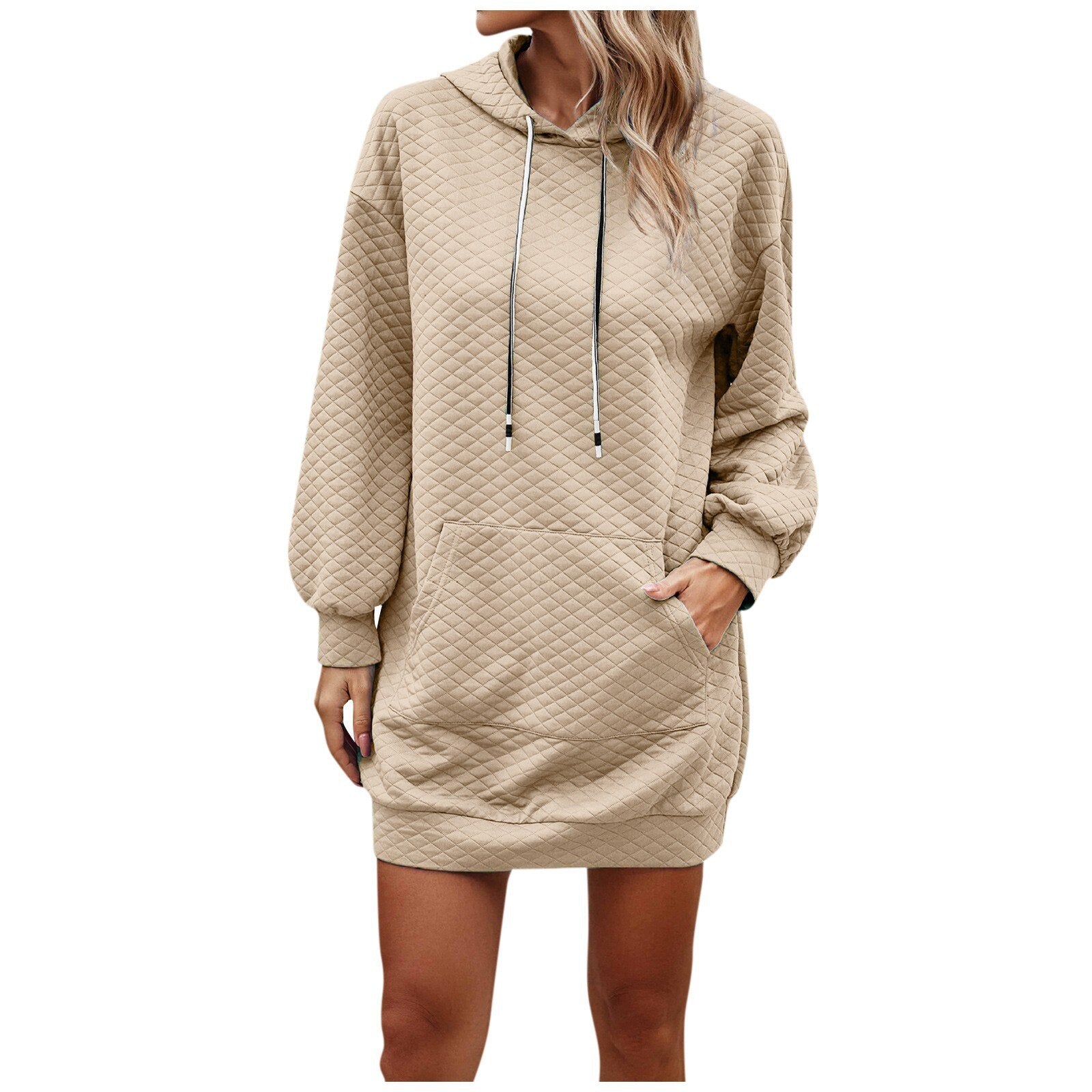 Women's Solid Color Hooded Loose Long Style Sweaters