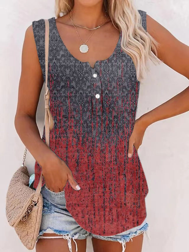 Women's Elegant Printed Loose Open Tube Tops