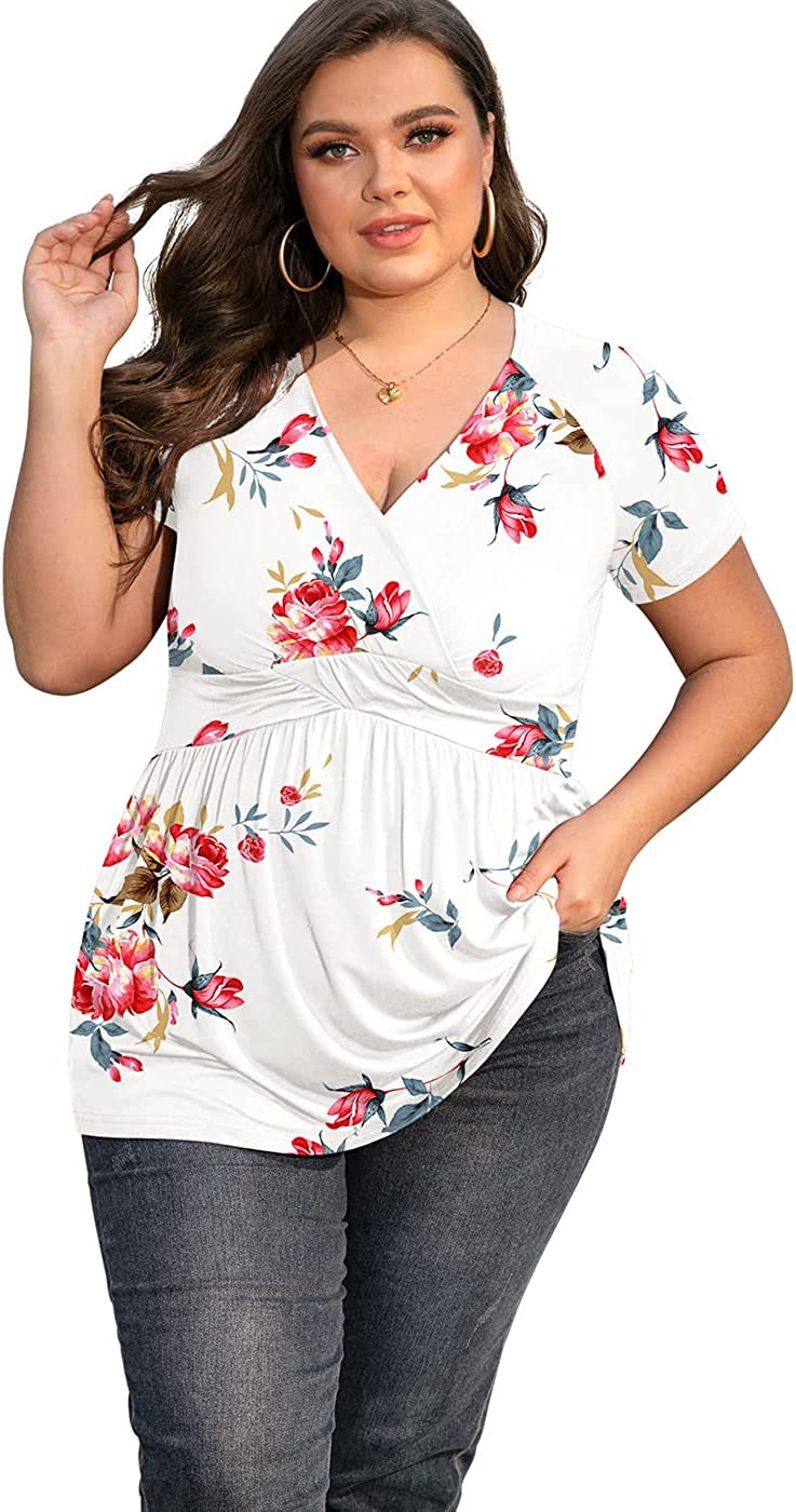 Women's Innovative Popular Slouchy Printed T-shirt Plus Size