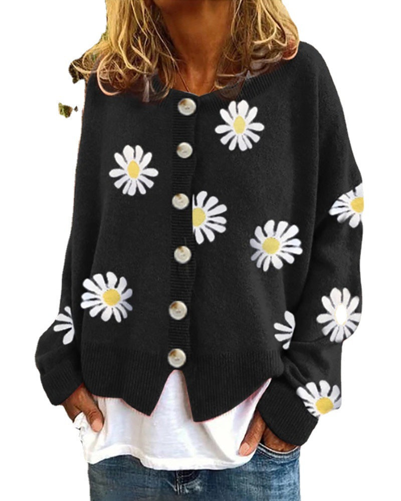 Cool Trendy Women's Small Embroidered Knitted Sweaters