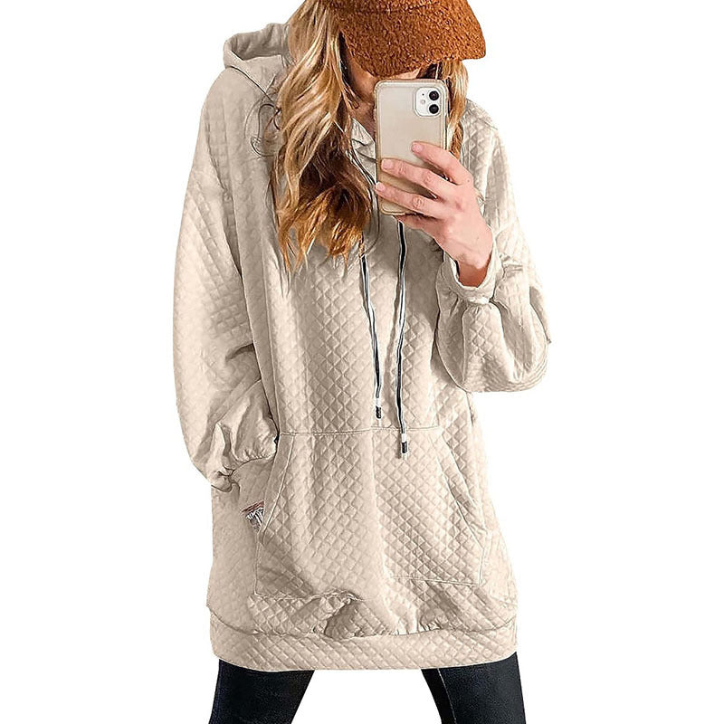 Women's Solid Color Hooded Loose Long Style Sweaters