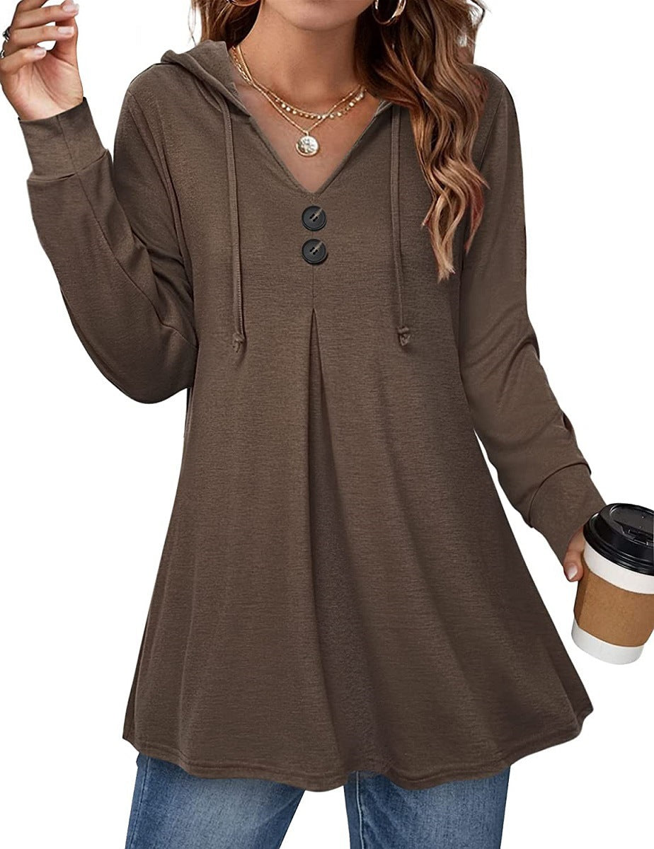 Women's Spring Hood Casual Long-sleeved For Sweaters