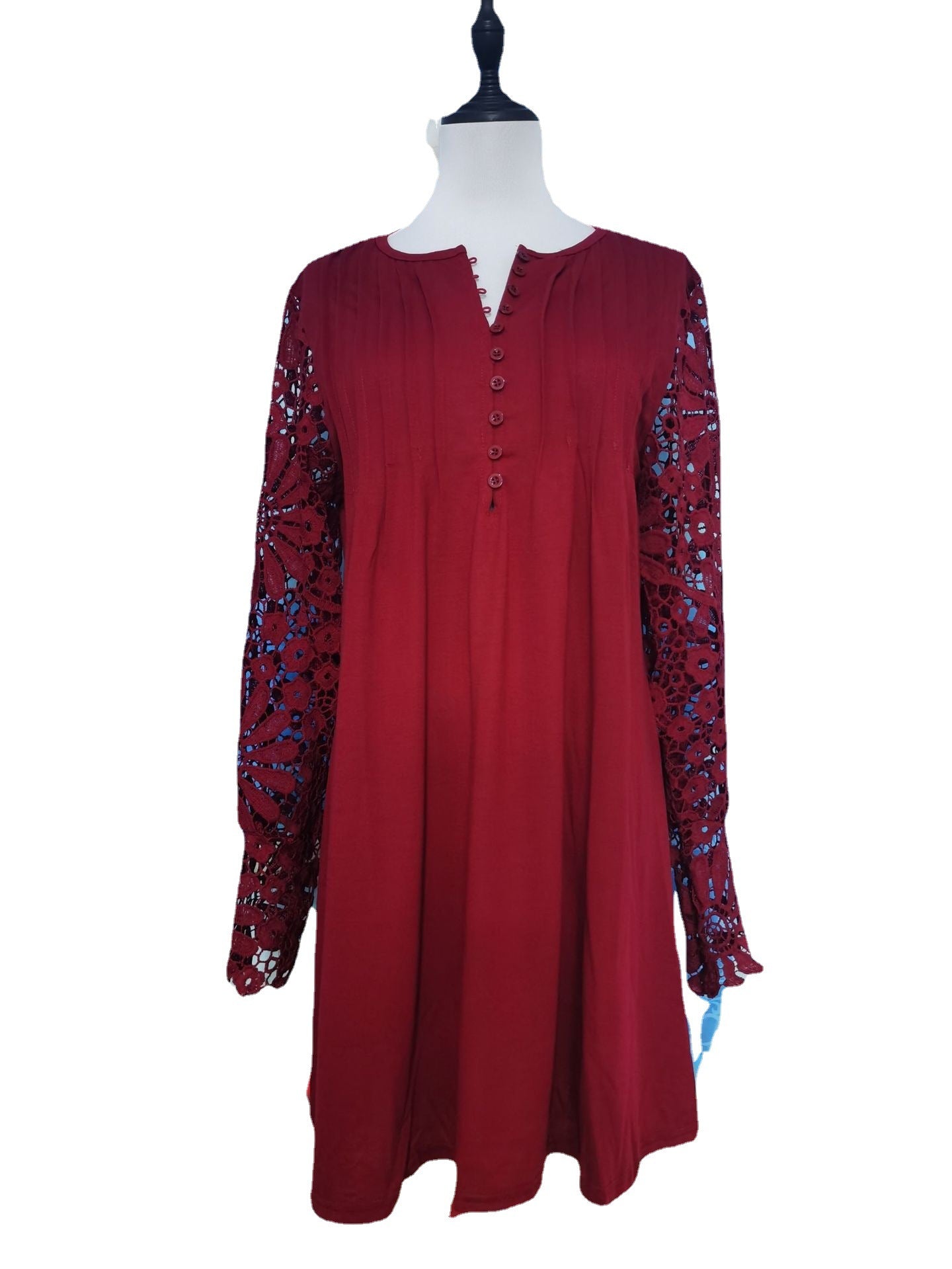 Women's Fashion Lace Long Sleeve Dress Dresses