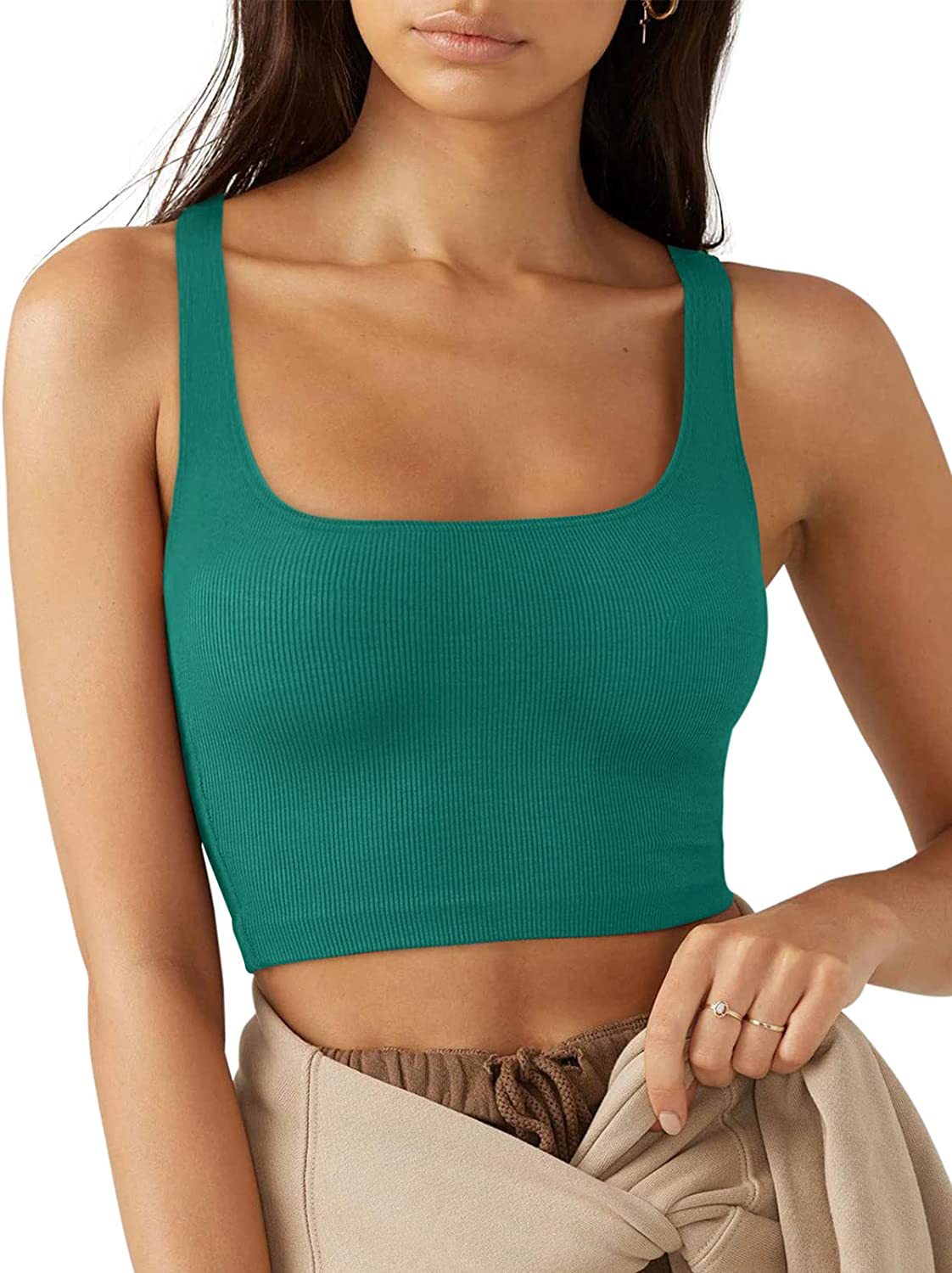 Women's Spring Solid Color Trendy Sexy Threaded Tops