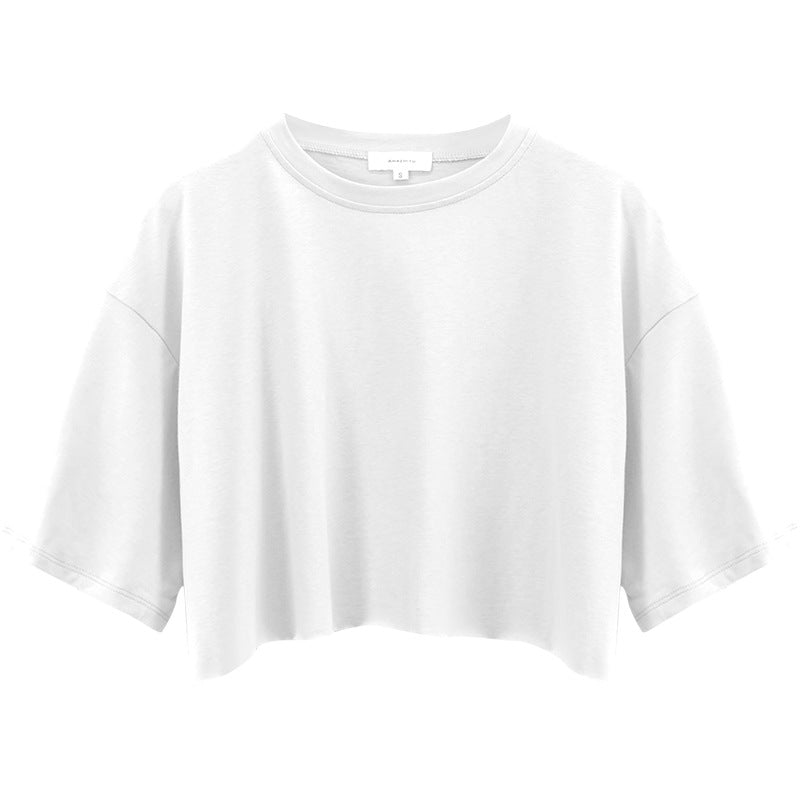 Women's Short-sleeved T-shirt Summer Pure Cotton Solid Blouses