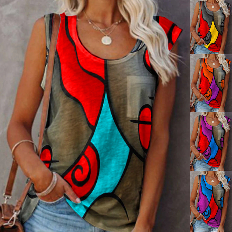 Women's Graceful Classic Sleeveless Color Matching Vests