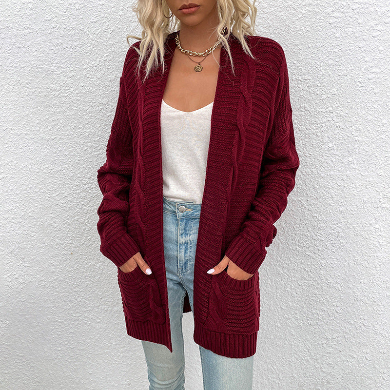 Trendy Versatile Women's New Twist Mid-length Sweaters