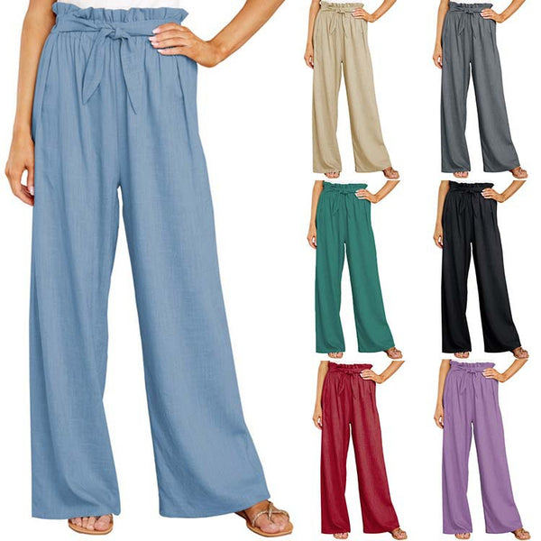 Unique Women's Loose Cotton Linen Casual Pants