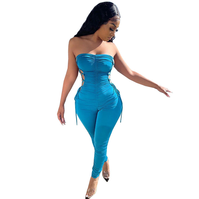 Women's Beautiful Classy Spring Pleated Sexy Jumpsuits