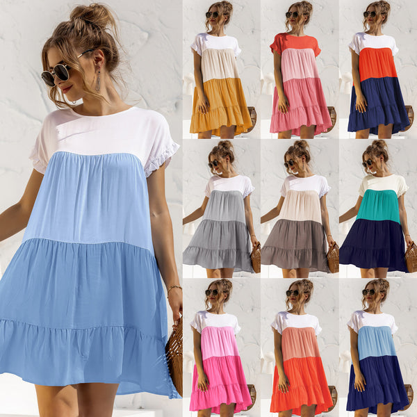 Women's New Durable Loose Multicolor Dress Dresses