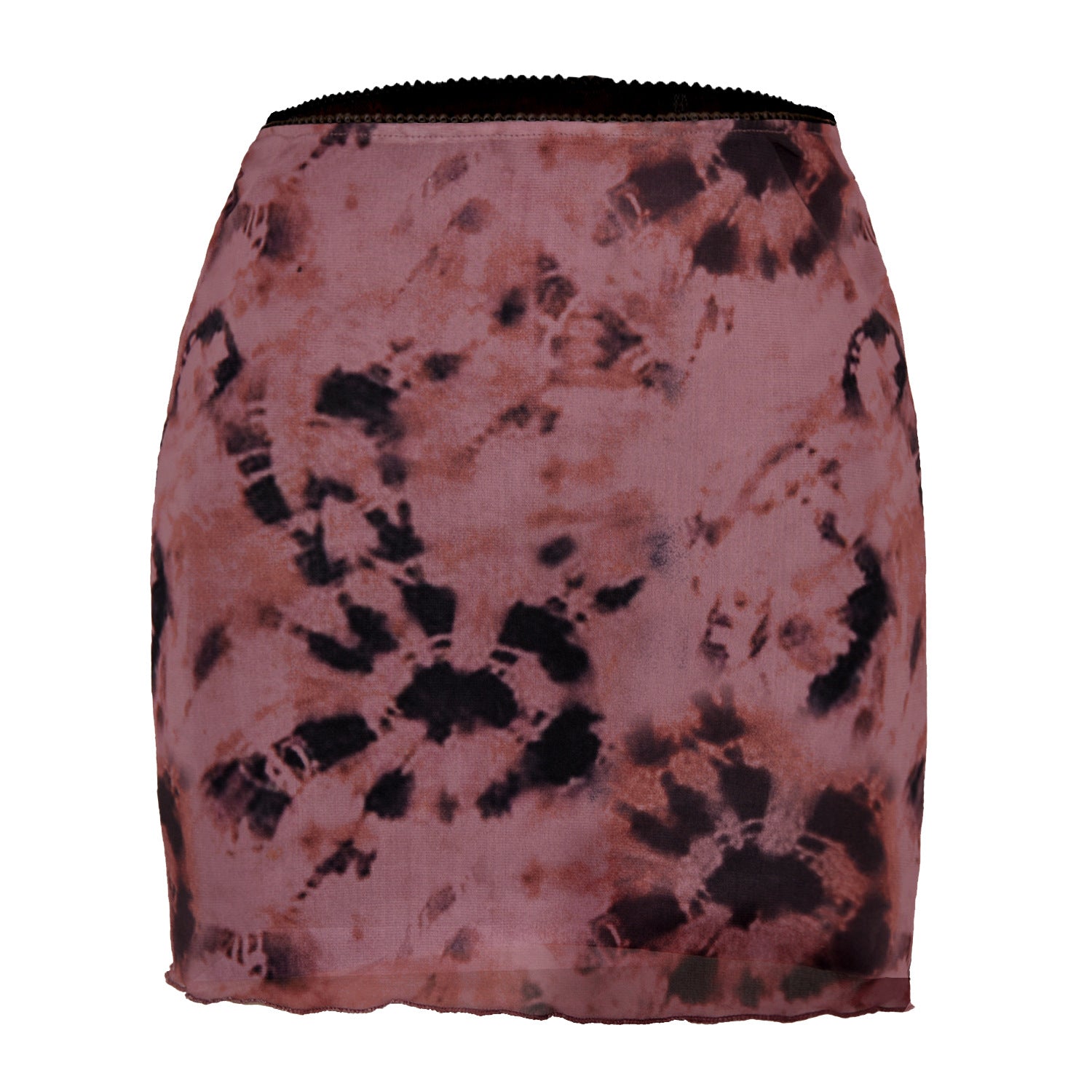 Women's Printed Tulle High Waist Double-layer Slim Skirts