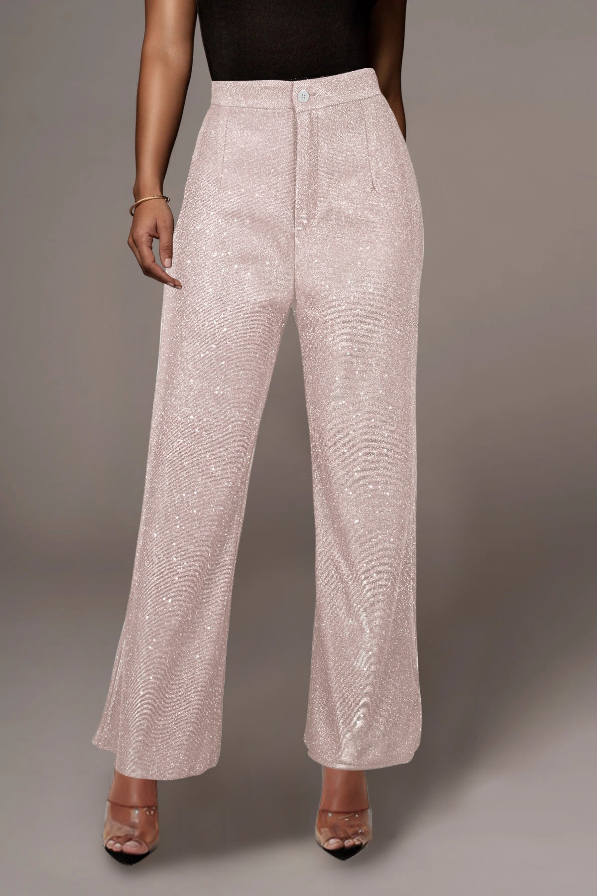 Women's Sequined Party High Waist Retro Wide Pants