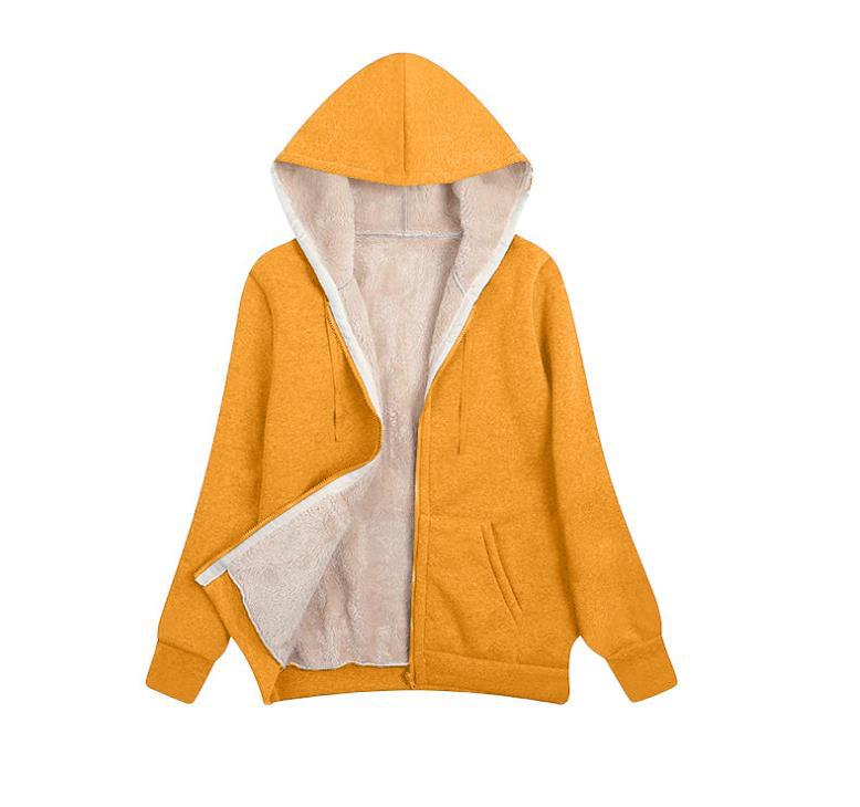 Women's Winter Warm Berber Fleece Pocket Hooded Coats