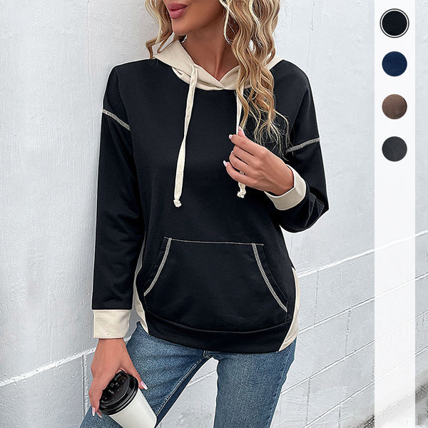 Women's Long Sleeve Color Matching Autumn Sweaters