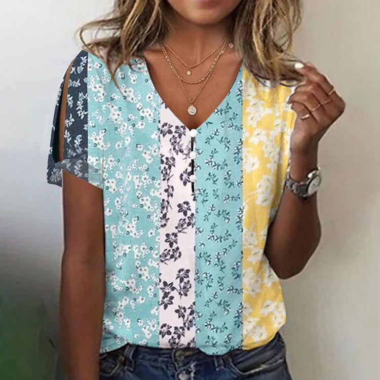 Women's Casual Sleeve Conventional Pullover Digital Printing Blouses