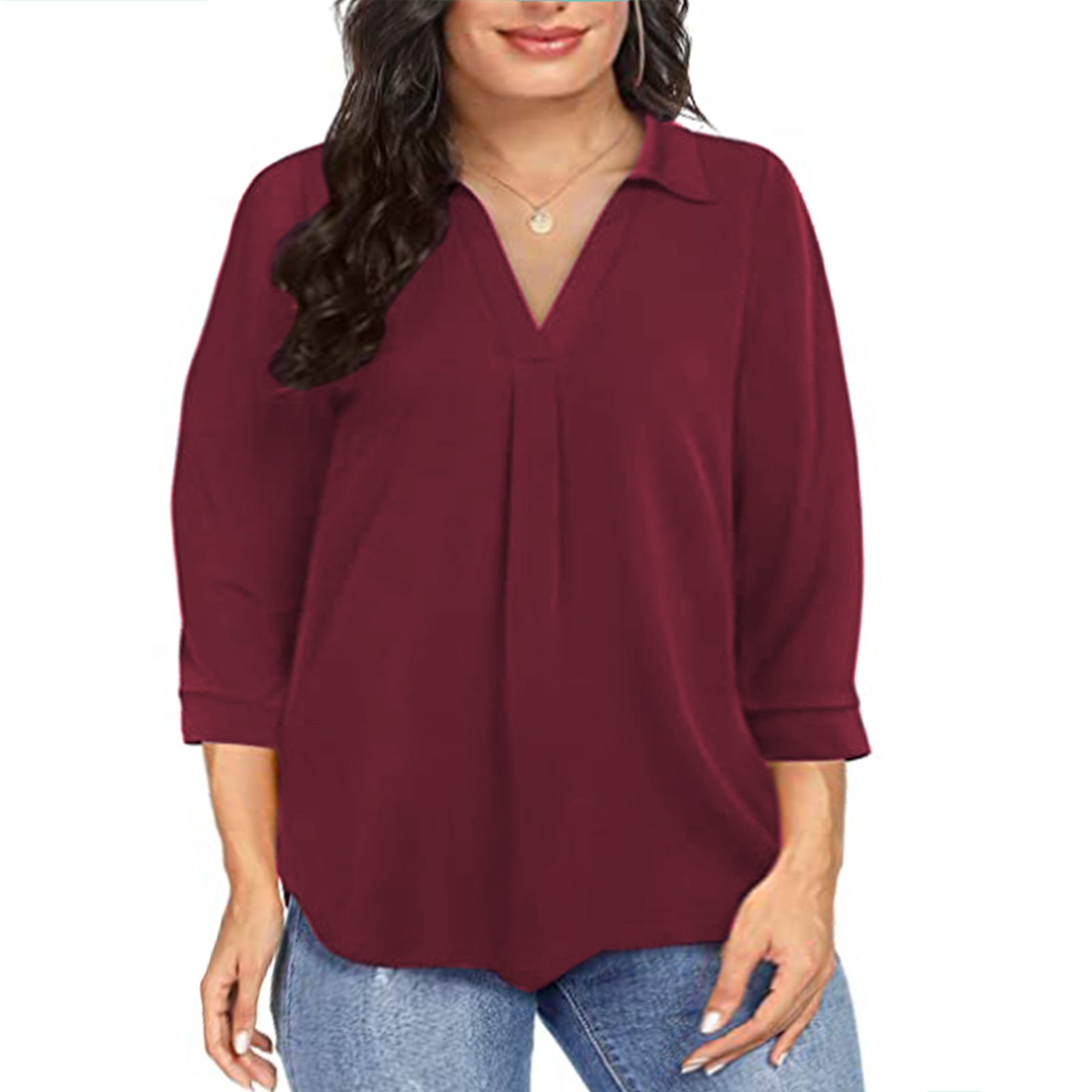 Women's Chiffon Pullover Loose Sleeves Shirt Tops