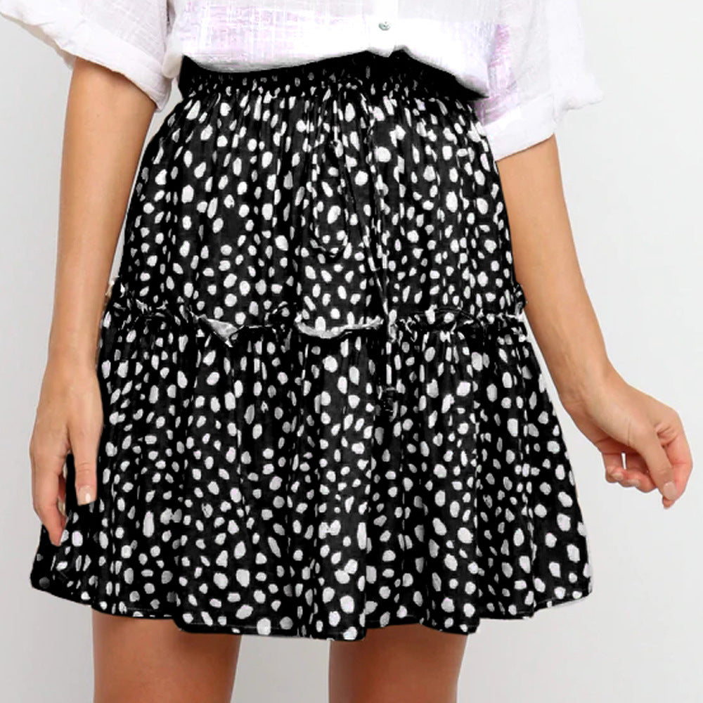Women's High Waist Fashion Printed Small Floral Skirts