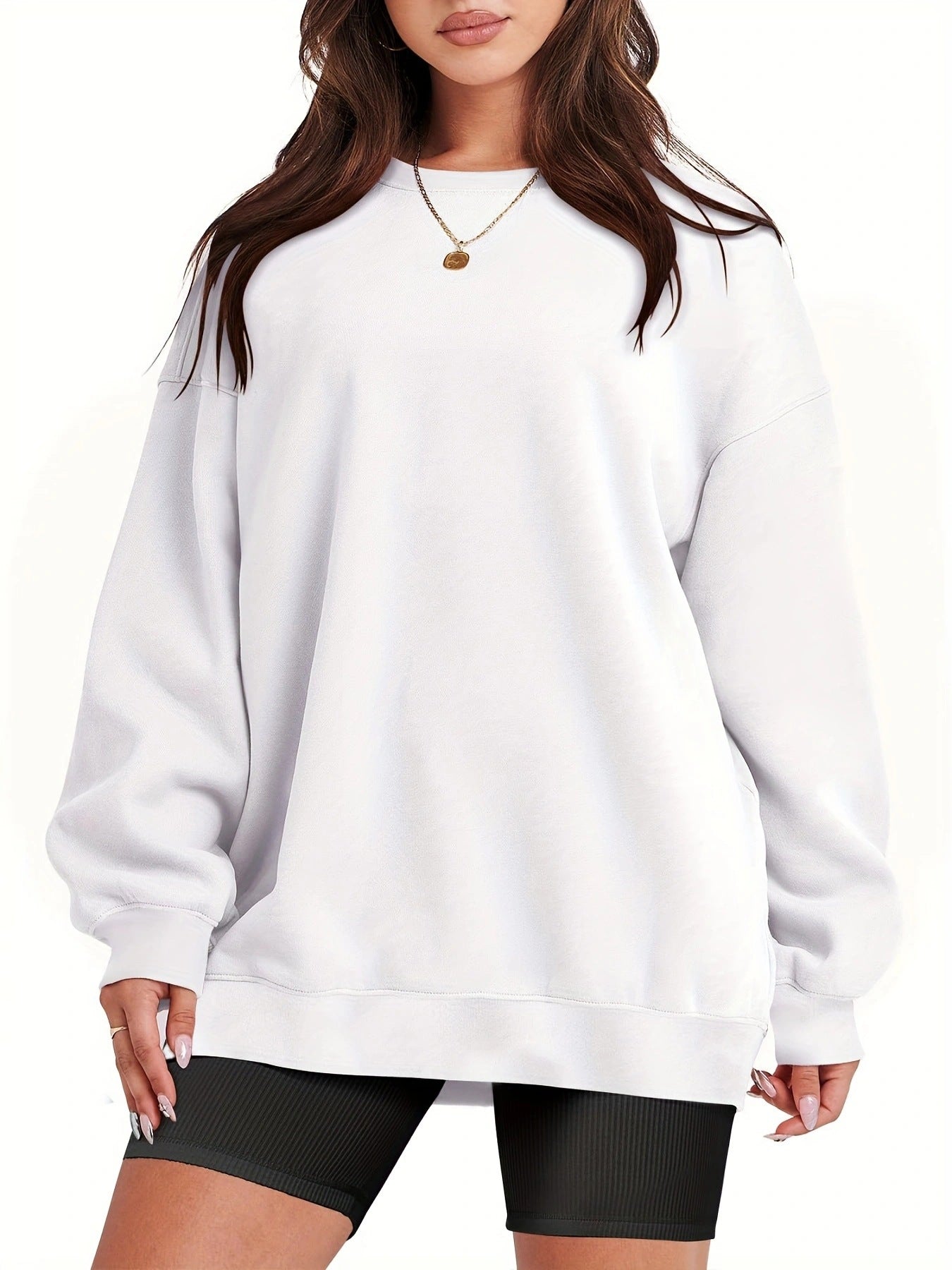 Women's Oversized Loose Long-sleeved Round Neck Pullover Sweaters