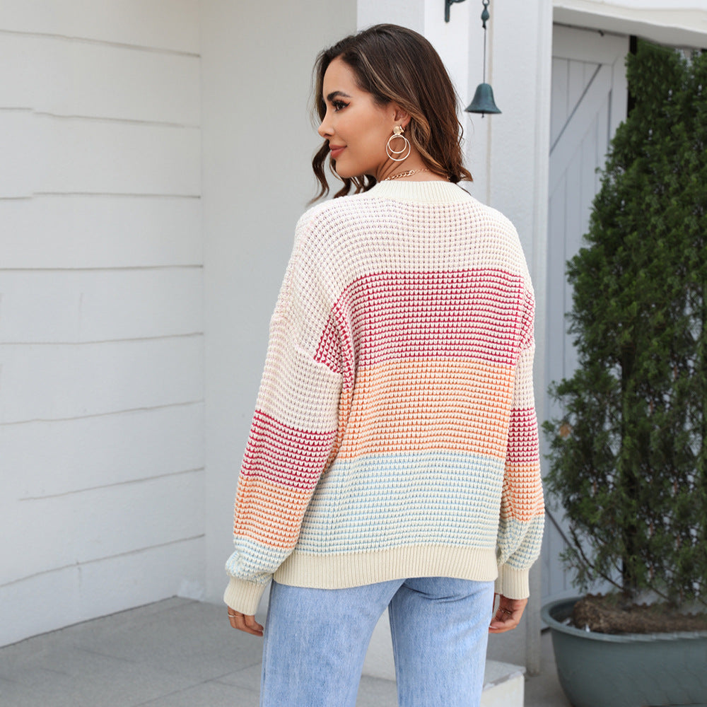 Autumn Casual Loose Crew Neck Two Sweaters