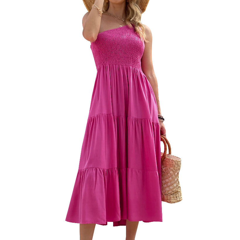 Women's Summer One-shoulder Party Bohemian Dress Dresses