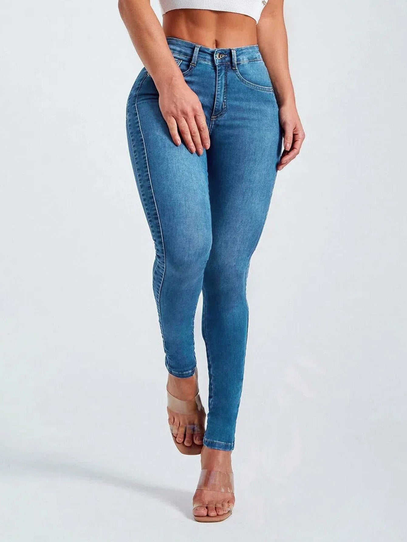 Women's Spring Slim Fit Skinny Stretch High Jeans