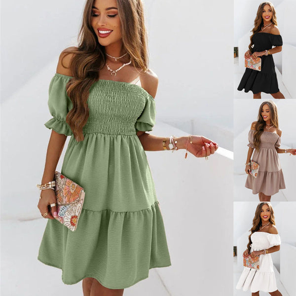 Women's Summer Backless Off-shoulder Long Dress Dresses