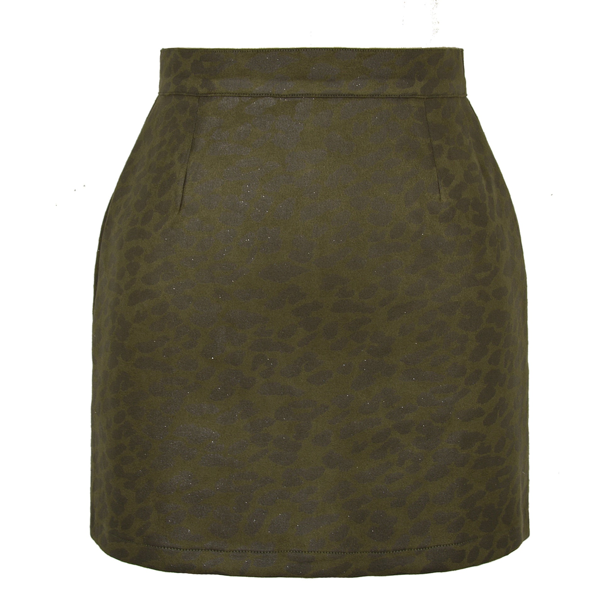 Women's Sequined Leopard Suede High Waist Sexy Skirts