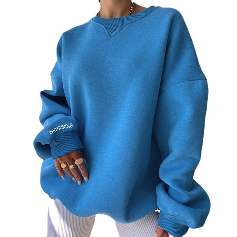 Women's Round Neck Loose Long Sleeves Spring Sweaters