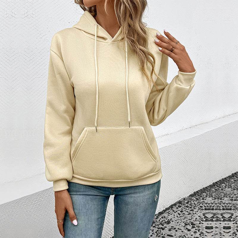 Women's Pocket Hoodie Casual Hooded Pullover Sweatshirt Sweaters